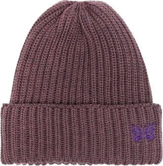 Needles Berretto con ricamo - Viola