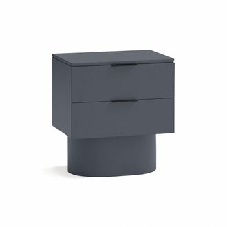 Teulat Mesita de noche 2 cajones gris antracita