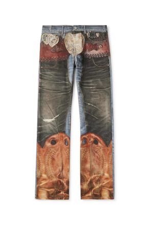 Acne Studios Trompe Loeil Straight-Leg Brushed Jeans