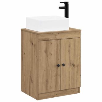 vidaXL Juego De Muebles De Ba&ntilde;o Roble Artisan Madera De Ingenier&iacute;a Vidaxl