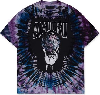 Amiri Purple Crystal Ball Tie-dye Tee