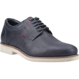 Pod Hampton Leather Mens Navy Lace-Up Shoes - Size UK 12