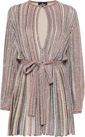 Missoni Sequin-embellished Striped Mini Dress