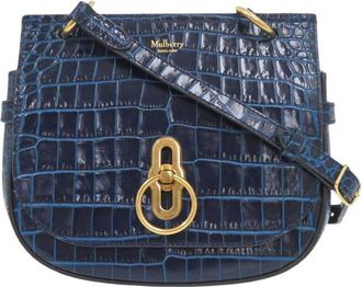 Mulberry Pre-owned Mulberry Small Croc Embossed Calfskin Amberley Crossbody Ladies K2Q7L44YZNG2E5TA