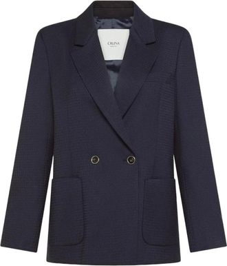 Cruna Lila 511 Blazer - Dames - Blazers - Blauw - L - Wol - Jassen