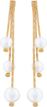 Susan Caplan Vintage Orecchini Rediscovered con finte perle anni 80 - Oro