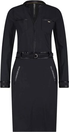 Zip73 Dames, Jurken, Zwart, Maat: XS Leer