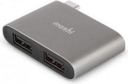 Moshi Adaptador De Usb-c A Usb-a Doble - Gris Titanio