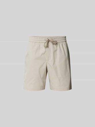 Maison Kitsun&eacute; Shorts mit elastischem Bund in Beige, Gr&ouml;&szlig;e 40