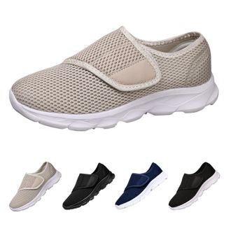 Generic Mens Extra Wide Fit Diabetic Shoes Lightweight Breathable Slip On Sneakers with Adjustable Strap Easy Close Walking Trainers for Swollen Feet Plantar 