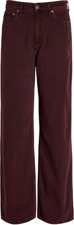Rag & Bone Rag & Bone Featherweight Logan Wide-leg Jeans - Burgundy - 27 (W27 / UK8-10 / S)