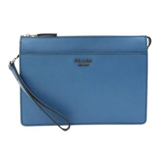 Prada Pre-owned Clutches, male, Blue, Size: ONE SIZE Pre-owned Vintage Clutch