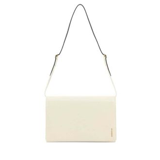 Jil Sander Ivory Leather Small File Shoulder Bag Eggshell Borse A Mano