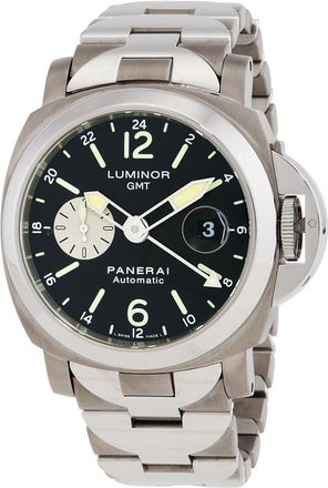 Officine Panerai Pre-owned Panerai Luminor GMT GMT Automatic Chronometer Black Dial Mens Watch PAM00161