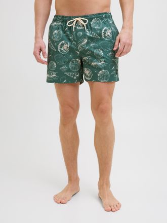 Jack & Jones Badeshorts JACK & JONES JPSTMAUI JJSWIM MATURE AOP AKM SN, Herren, Gr. XXL, N-Gr, mallard gr&uuml;n, Web, Obermaterial: 100% Polyester, bedruckt, Badehosen
