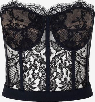 Alexander McQueen Spitzenkorsett mit Blütenmotiven