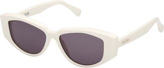 Max Mara MM0161 21A Womens Sunglasses White Size 52
