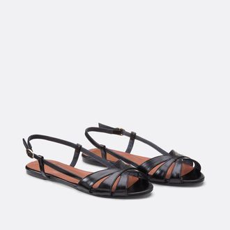 Jonak Slingback sandalen in leer Delphine