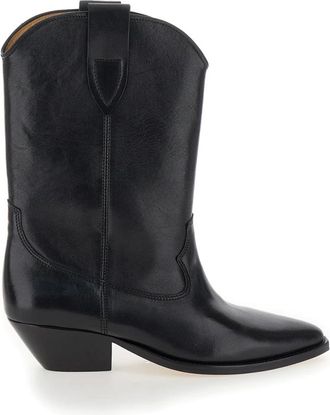 Isabel Marant Schoenen, Dames, Zwart, 36 EU, Leer, Duerto Enkellaarsjes