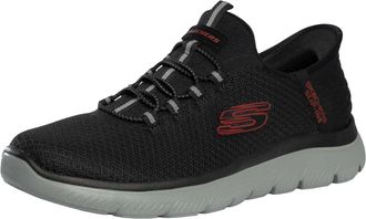 Skechers Mens Slip-Ins Summits High Range Trainers, Black/Red, 8.5 UK