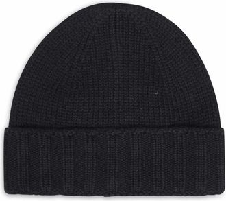 D4.0 Ribbed Turn-Up Muts - unisex - Hoeden - Zwart - ONE Size - Wol - Accessoires