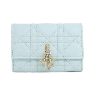 Dior Blue Multi-Color Leather Wallet (Bi-Fold) (Pre-Owned)