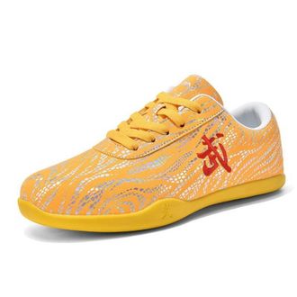 Generic Martial Arts Shoes,Taekwondo Taichi Kung Fu Trainers Adult Child Non-Slip Breathable Gym Outdoor Sports(Yellow,10.5 UK Child)