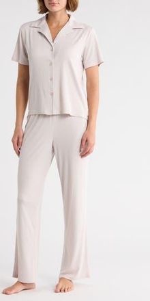 Danskin Notch Pant Pajama Set in Silver Cloud at Nordstrom Rack, Size X-Large