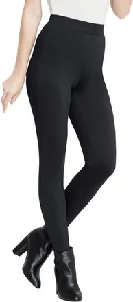 Roaman's Fleece Lined Legging in Black at Nordstrom, Size Small