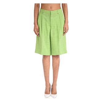 Tagliatore Long Shorts, female, Green, Size: 3XL Beffie Long Shorts