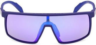adidas Shield Sunglasses in Blue /Mirror Violet at Nordstrom