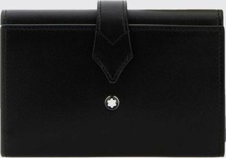 Montblanc Calf Leather Bifold Wallet with Strap Closure and Logo