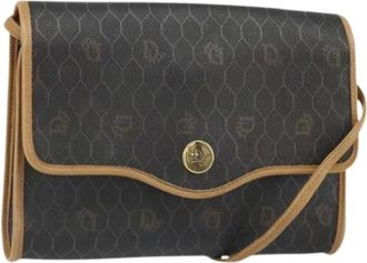 Dior Pre-owned Cross Body Bags, female, Black, Size: ONE SIZE Pre-owned Vintage Canvas Shoulder Bag