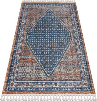 RugsX Rugsx - Modern carpet belle BG58A navy / beige Fringe blue 160x220 cm