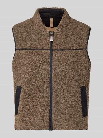 Mos Mosh Weste mit Teddyfell Modell Rowe in Taupe, Gr&ouml;&szlig;e M