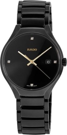 Rado TRUE Round Diamonds Black Dial Ceramic Unisex Watch R27238712