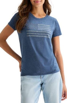 Lucky Brand Flag Crewneck Short Sleeve T-Shirt in Sargasso Sea at Nordstrom Rack, Size X-Large