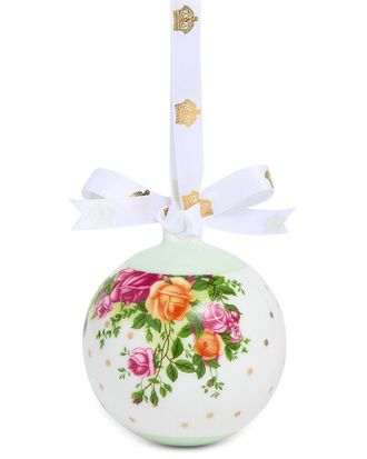 Royal Albert Old Country Roses Christmas Hanging Ornament Bauble With $3 Credit