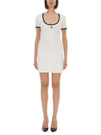 Courr&egrave;ges Holistic Contrast Mini Dress