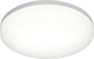 Loops Slim Round LED Flush Ceiling Light 22W Cool White IP44 Sliver Bathroom Lamp