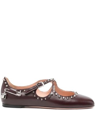 Bally Baunty studded-detail ballerina - Red