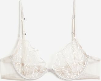 H&M Unwattierter B&uuml;gel-BH mit Stickereien - Beige