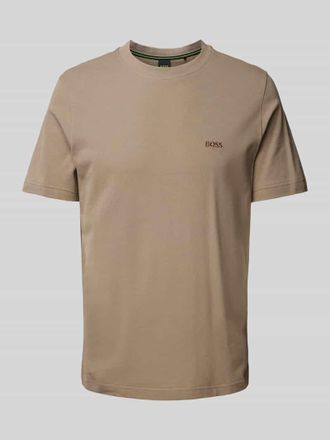 HUGO BOSS Regular Fit T-Shirt mit Label-Stitching Modell TADDY in Beige, Gr&ouml;&szlig;e XXXL