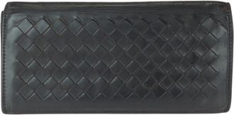 Bottega Veneta Brown Dark Brown Intrecciato Long Wallet (Bi-Fold) (Pre-Owned)
