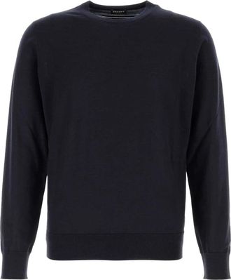 Ermenegildo Zegna Cashmere Knitwear, male, Blue, Size: XL Cashseta Crew Neck