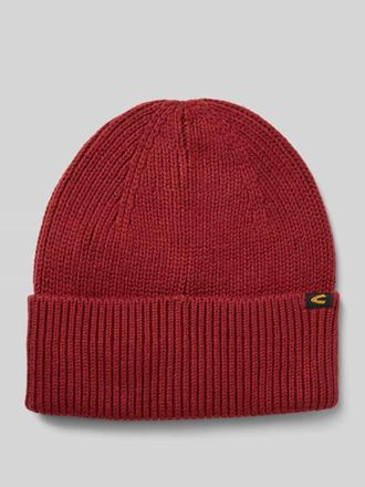 Camel Active Beanie aus Baumwoll-Kaschmir-Mix in Bordeaux, Gr&ouml;&szlig;e 1