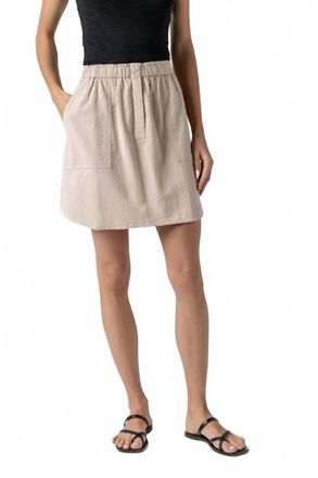 Lilla P Round Hem Skirt In Flax