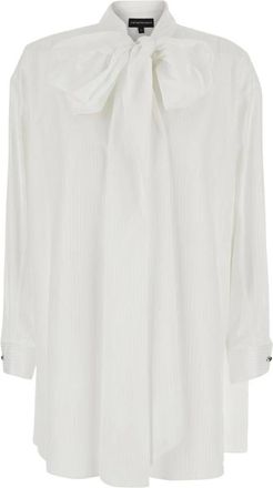 Emporio Armani Dames, Blouses & Shirts, Wit, Maat: XS Katoen