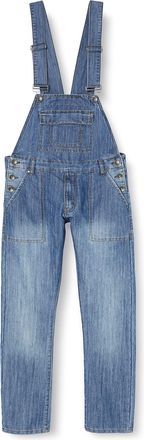 Enzo Jeans Mens Ezd390 Ven Denim Dungarees Overalls, Light Stonewash_A, 38 UK