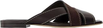 Tod's Schoenen, Dames, Bruin, 36 1/2 EU, Leer, Weaved Sandalen
